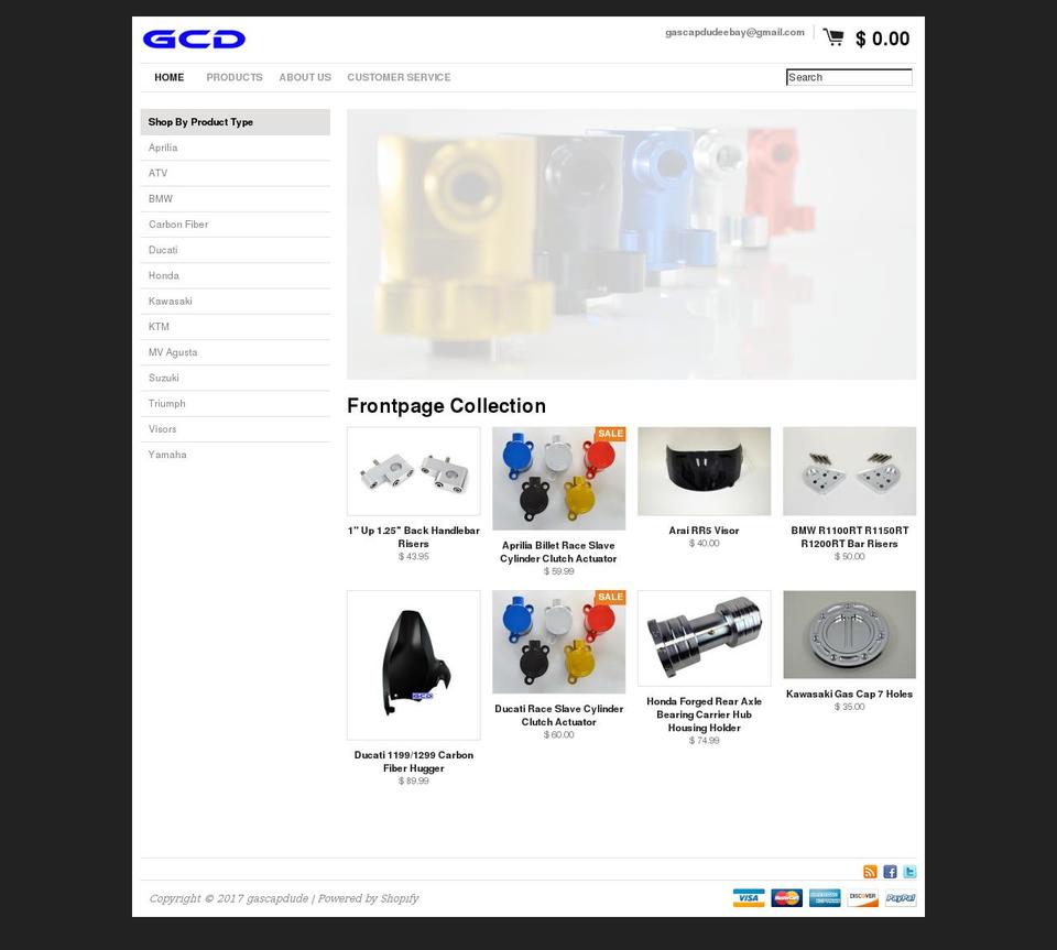 Expo Shopify theme site example gascapdude.com