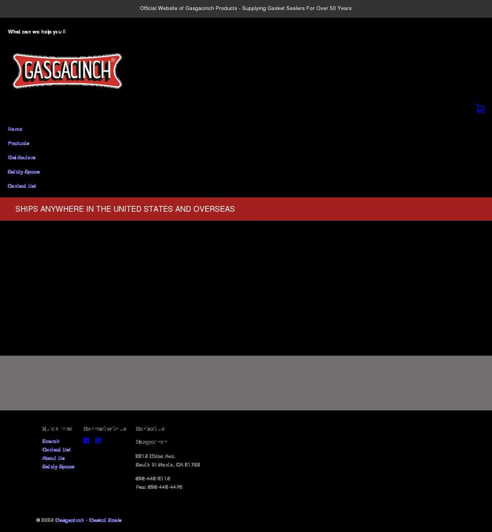 gasgacinch.com shopify website screenshot