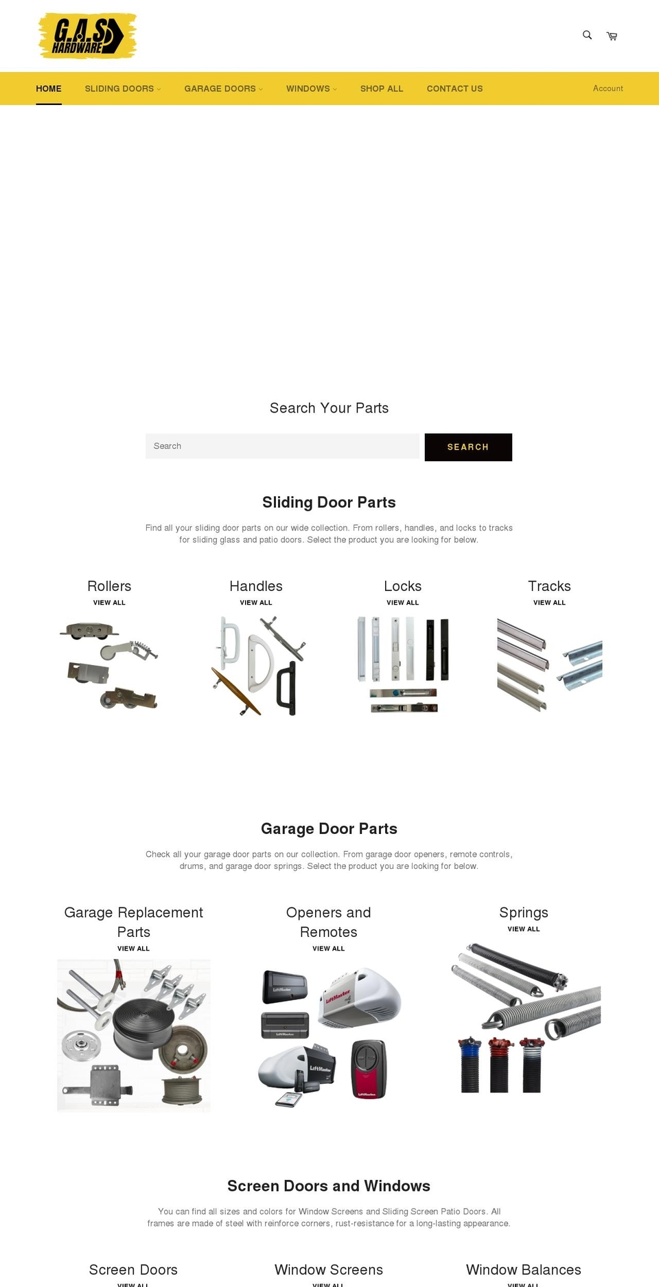 gashardware.com shopify website screenshot
