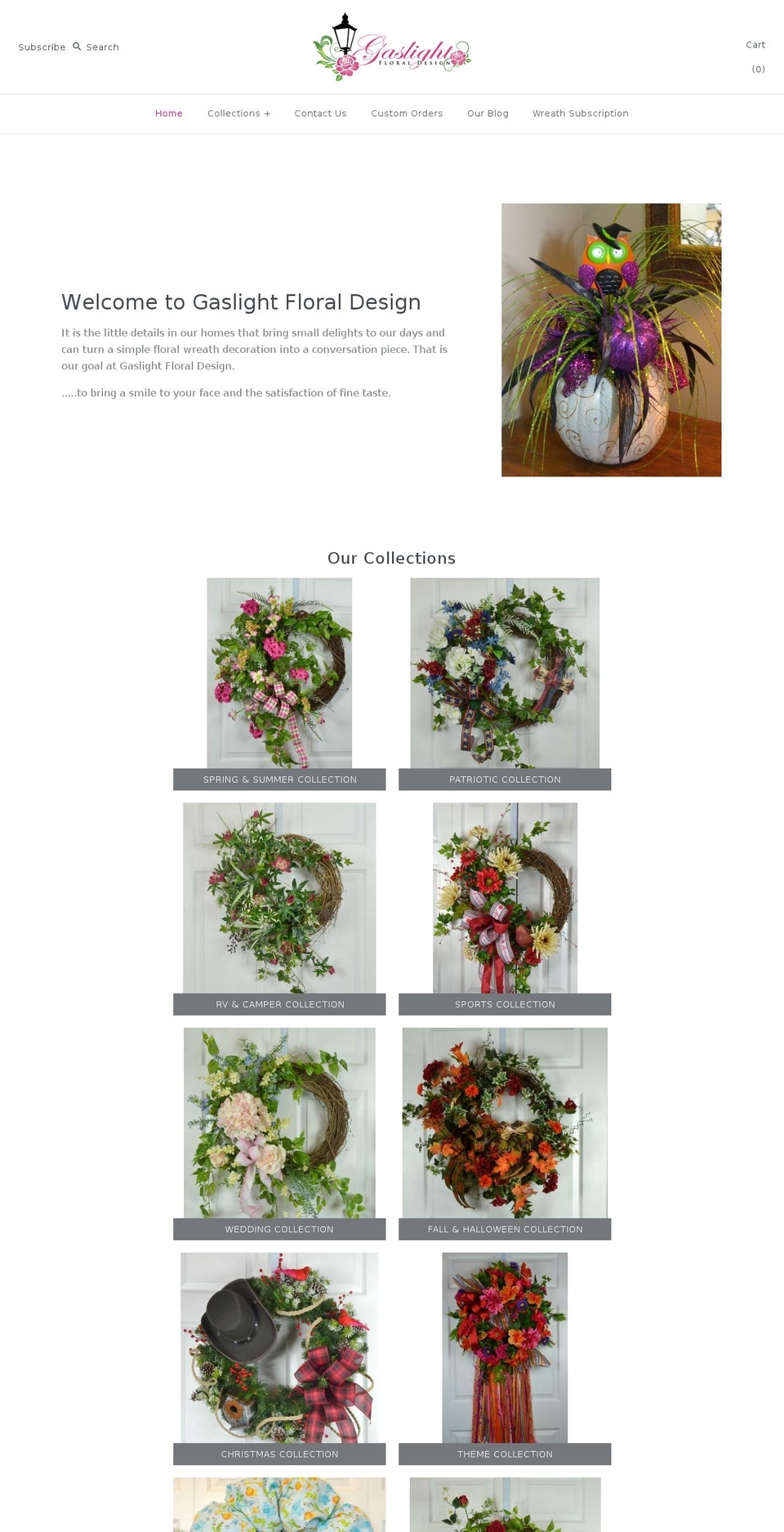 gaslightfloraldesign.com — Shopify storefront screenshot