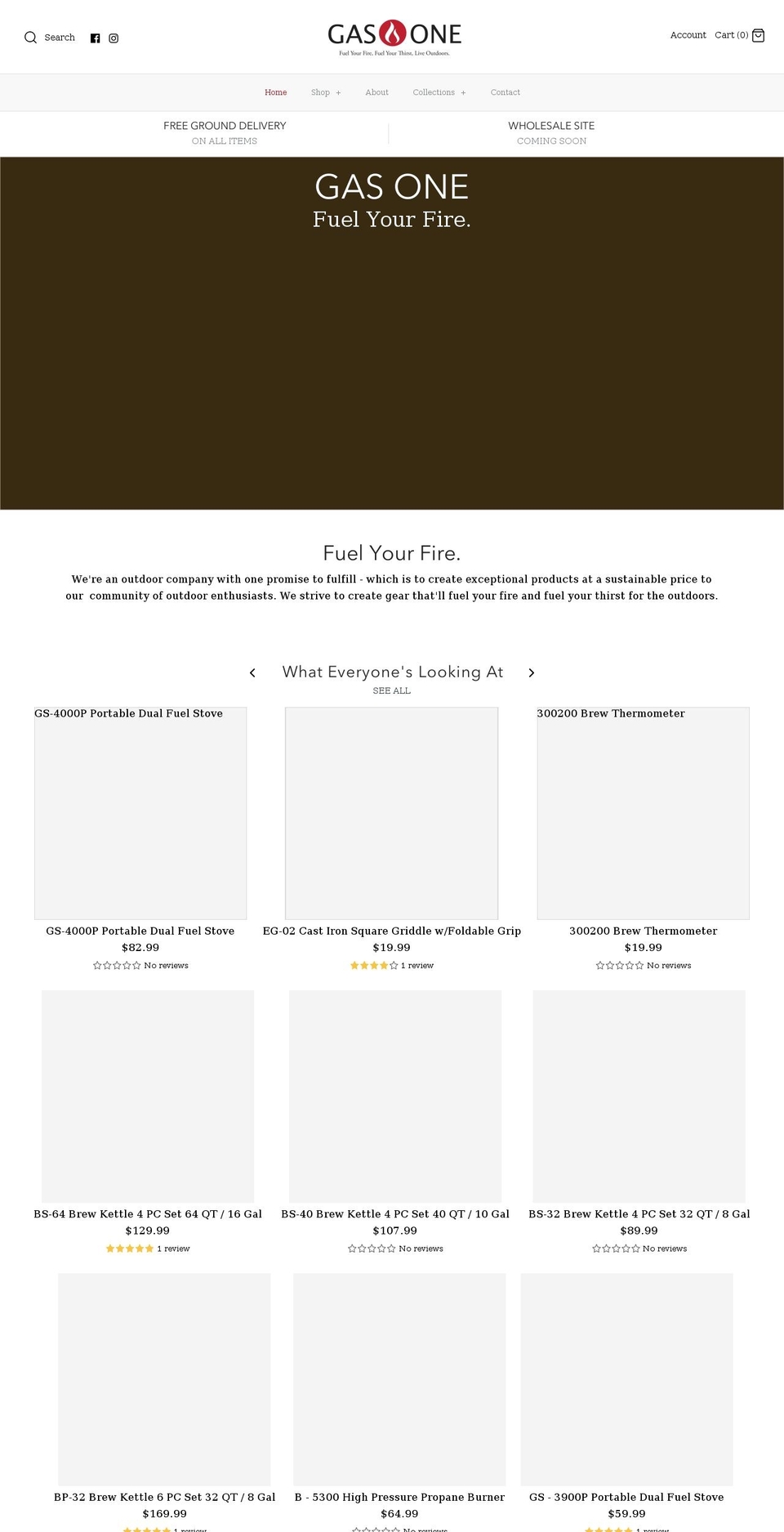 gasone.com — Shopify storefront screenshot