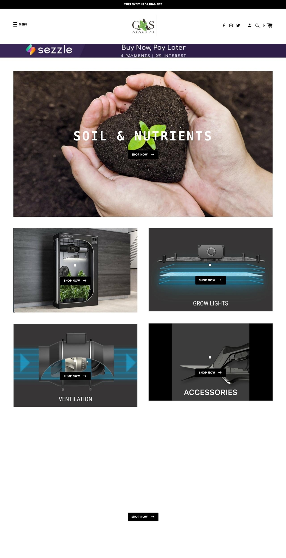 gasorganics.com shopify website screenshot