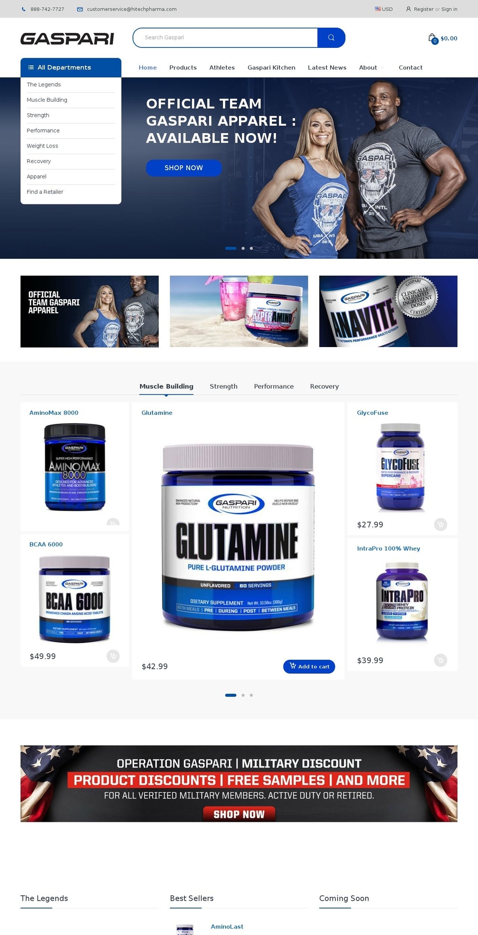 gasparinutrition.org shopify website screenshot