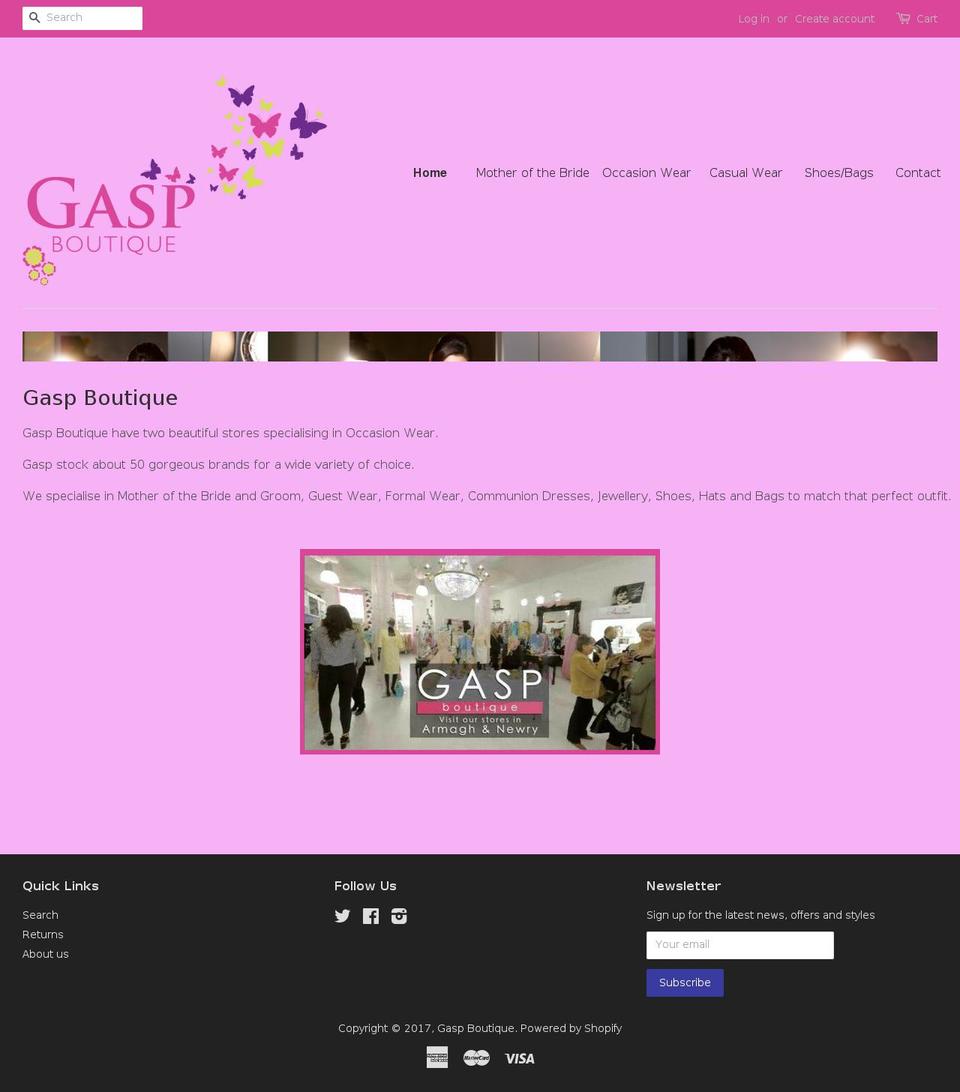 gaspboutiques.com shopify website screenshot