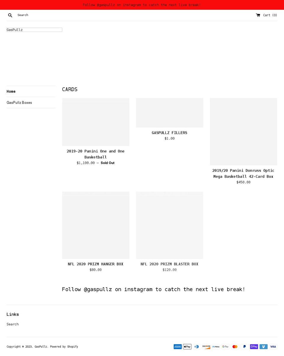 gaspullz.com shopify website screenshot