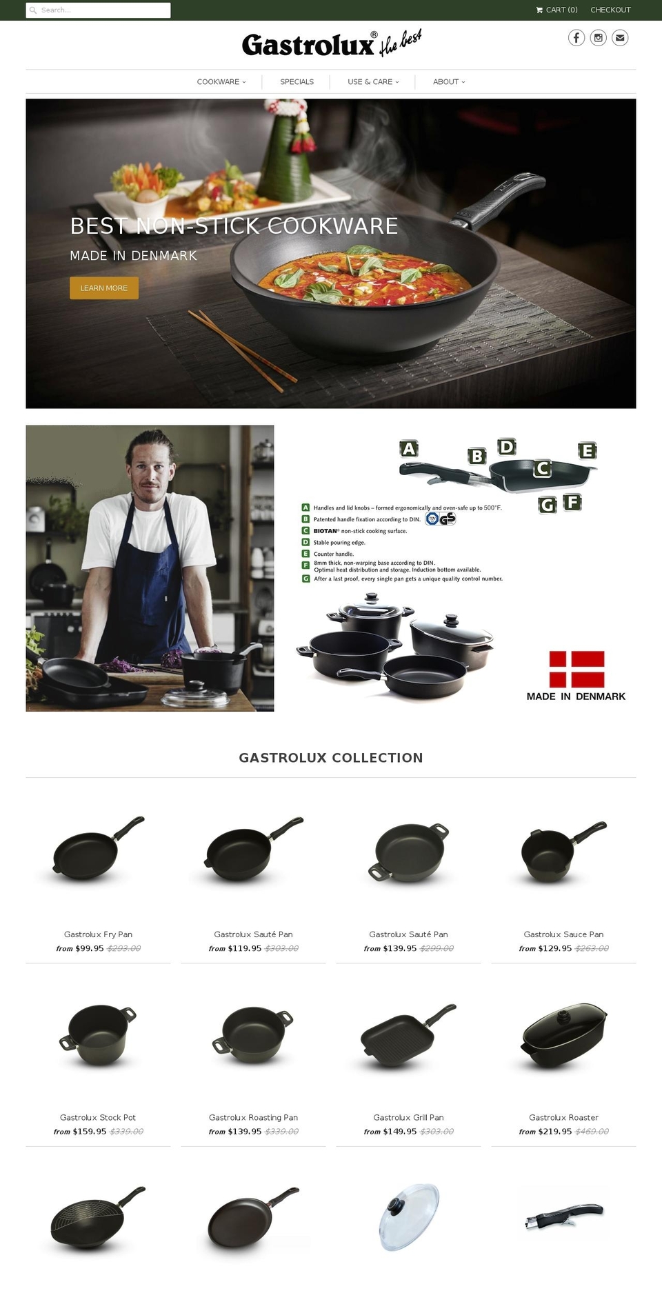ra-theme Shopify theme site example gastrolux-cookware.com