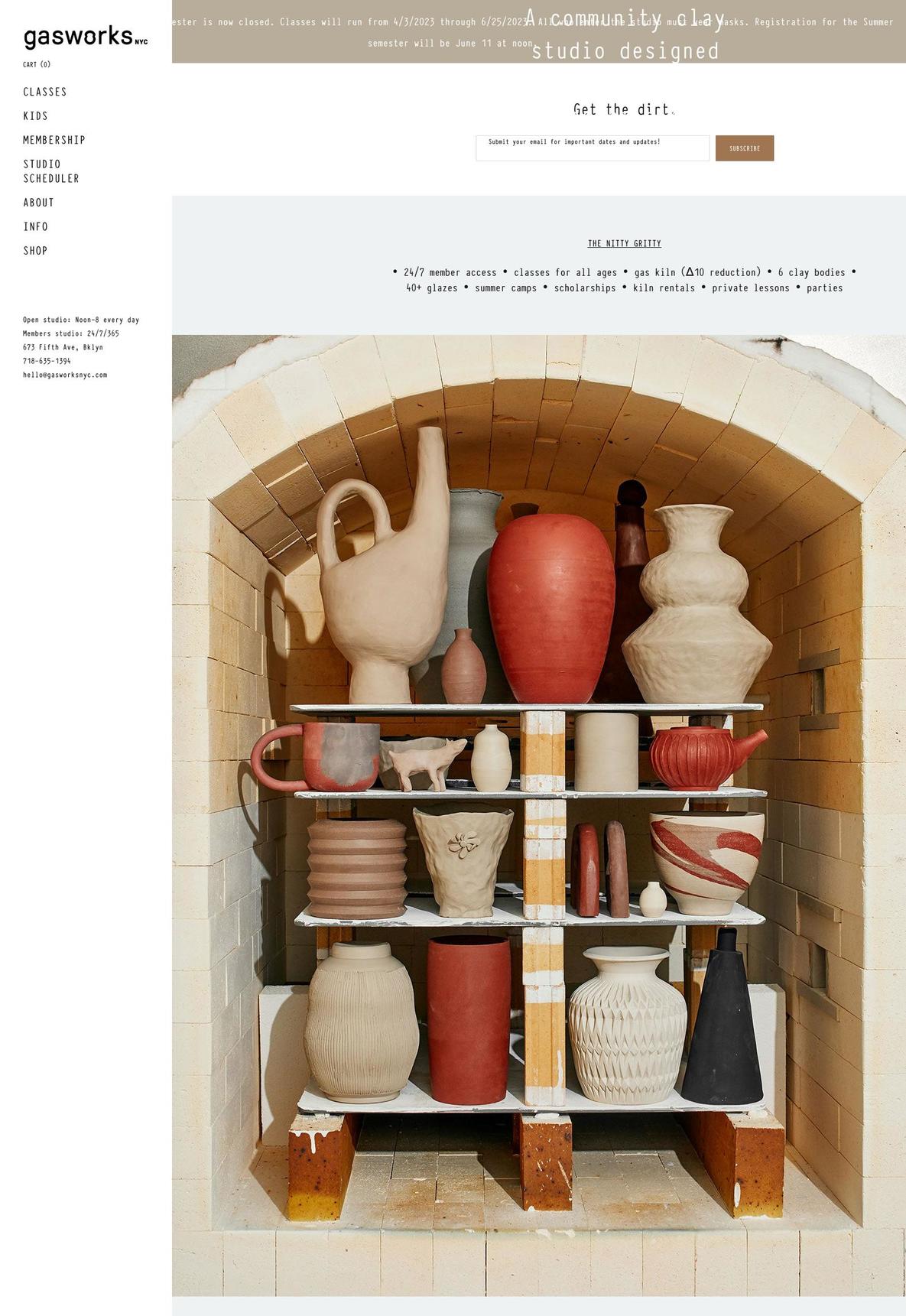gasworksnyc.com — Shopify storefront screenshot