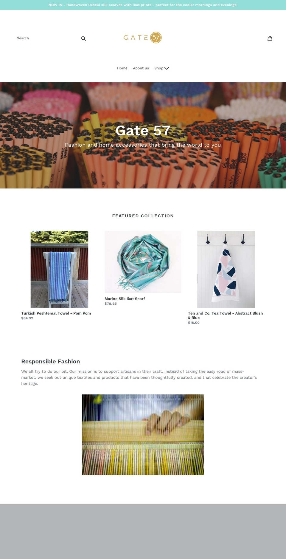 gate57.com — Shopify storefront screenshot