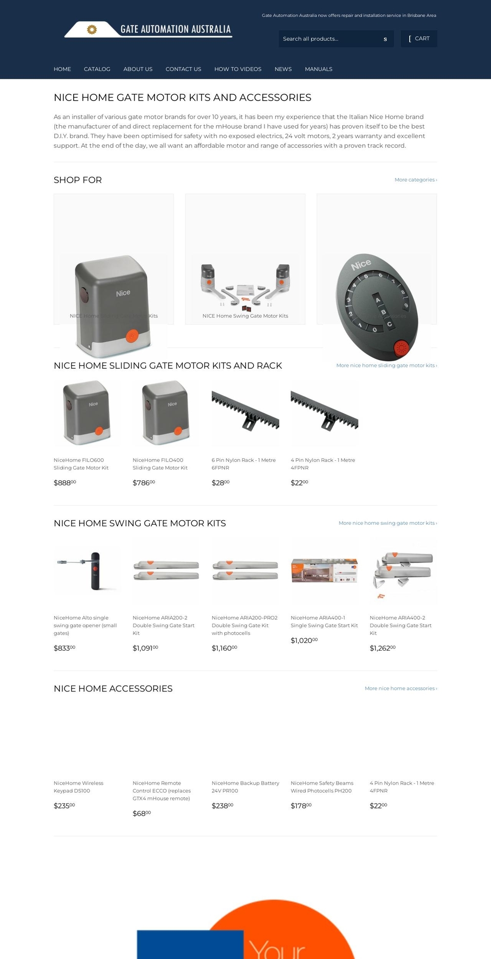 gateautomationaustralia.com shopify website screenshot