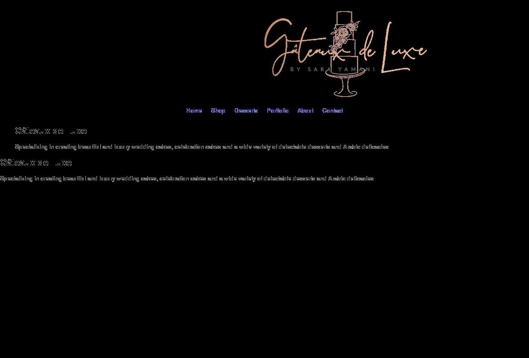 gateauxbysara.com shopify website screenshot