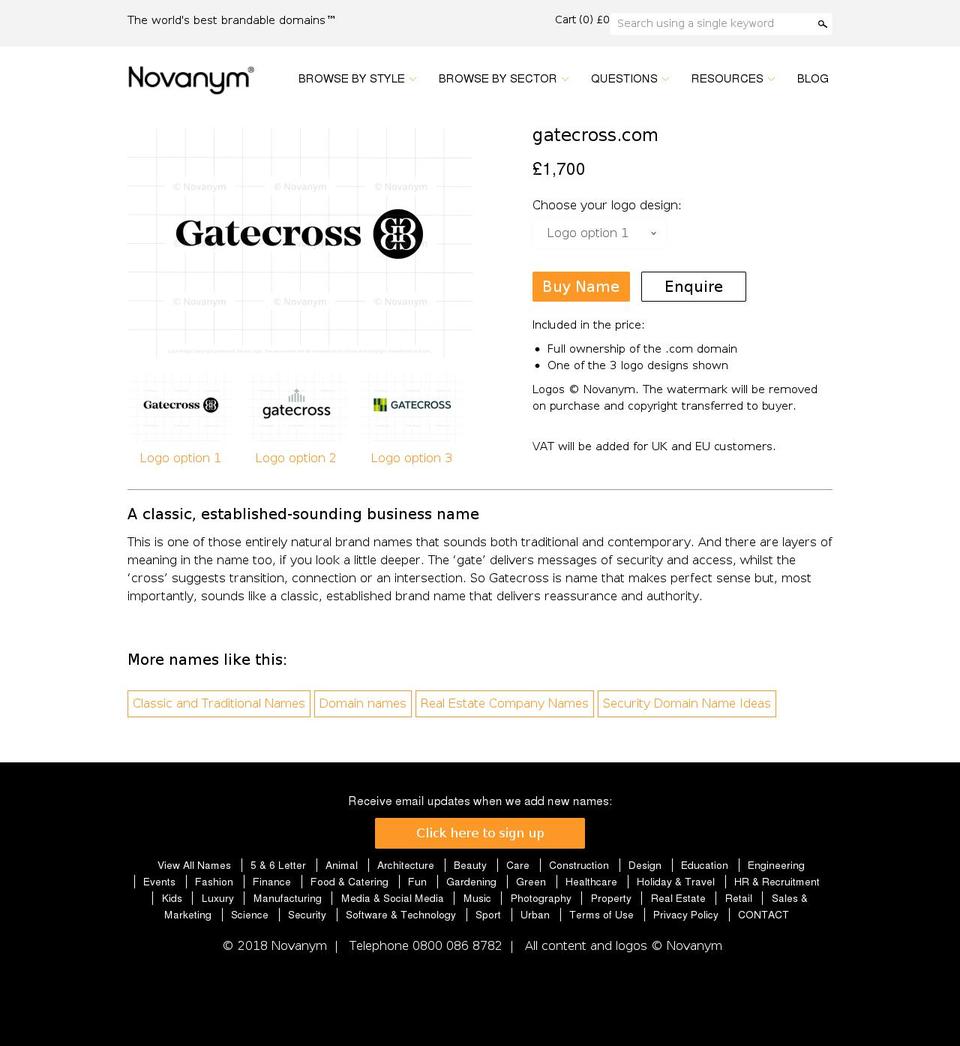 gatecross.com — Shopify storefront screenshot