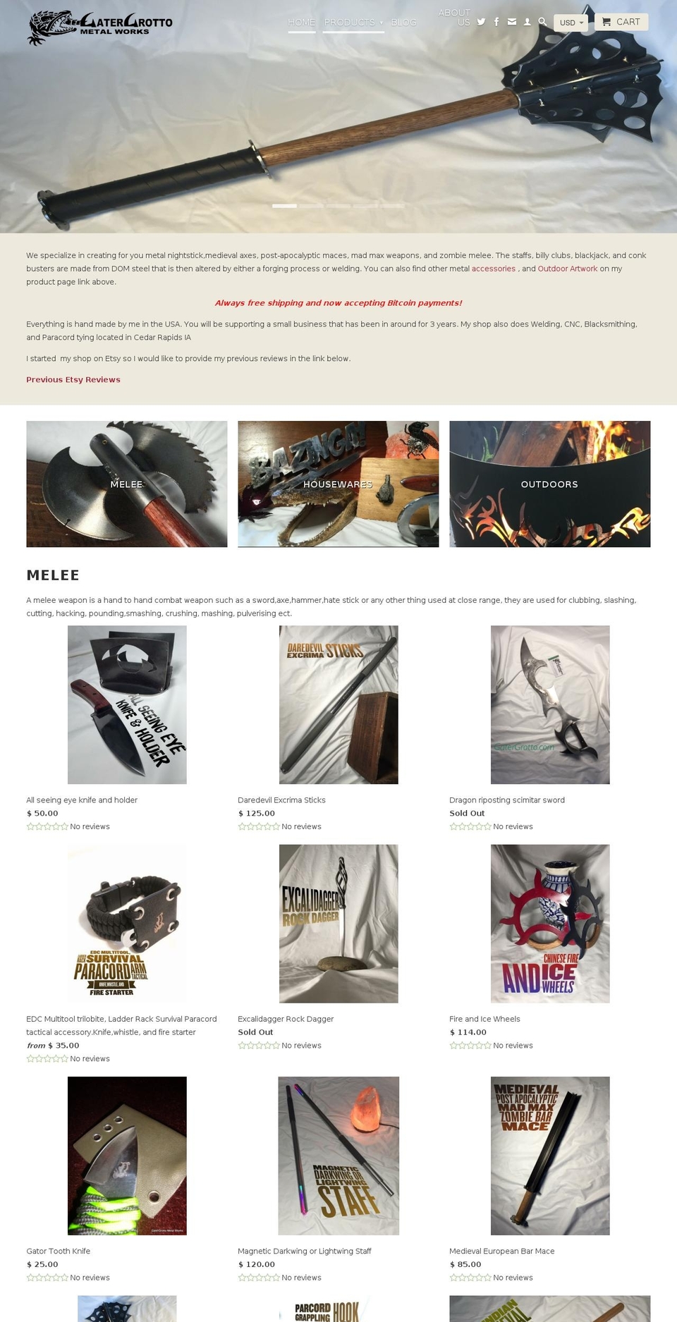 gatergrotto.com shopify website screenshot