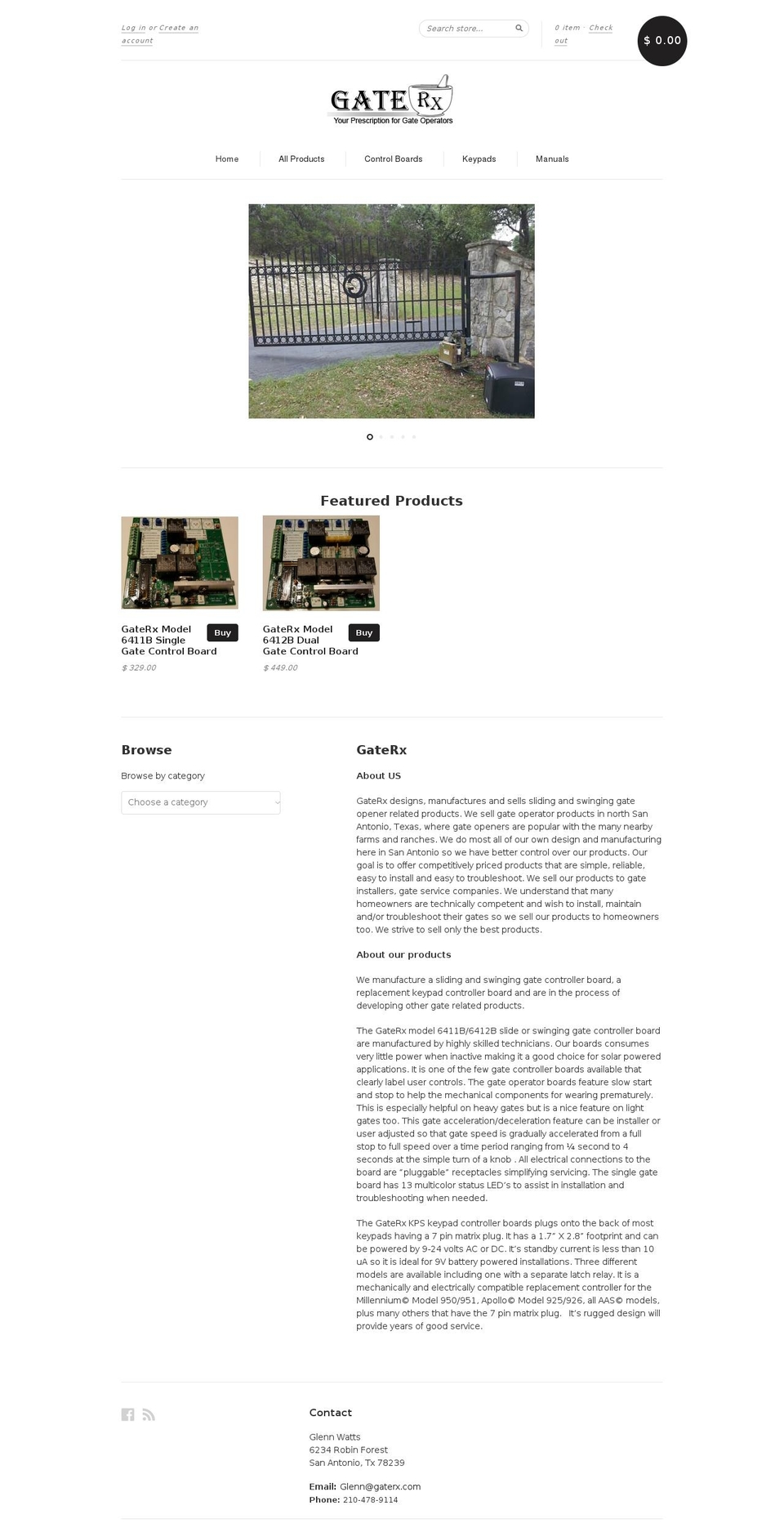 gaterx.com shopify website screenshot