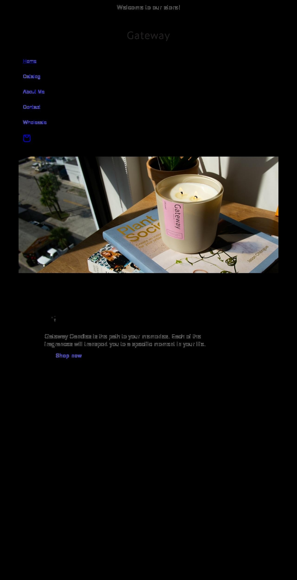 gatewaycandles.com shopify website screenshot