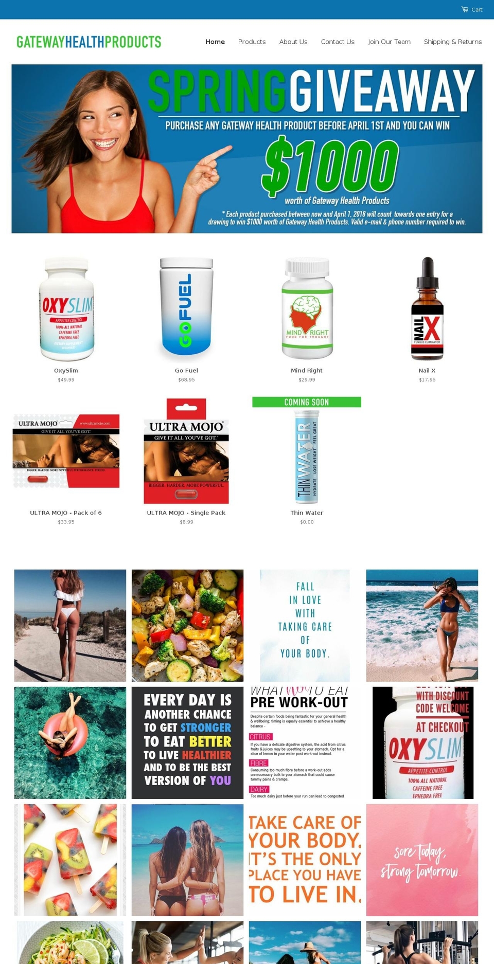 gatewayhealthproducts.com shopify website screenshot