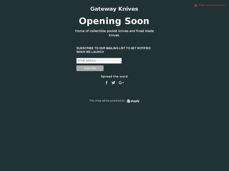 gatewayknives.com — Shopify storefront screenshot