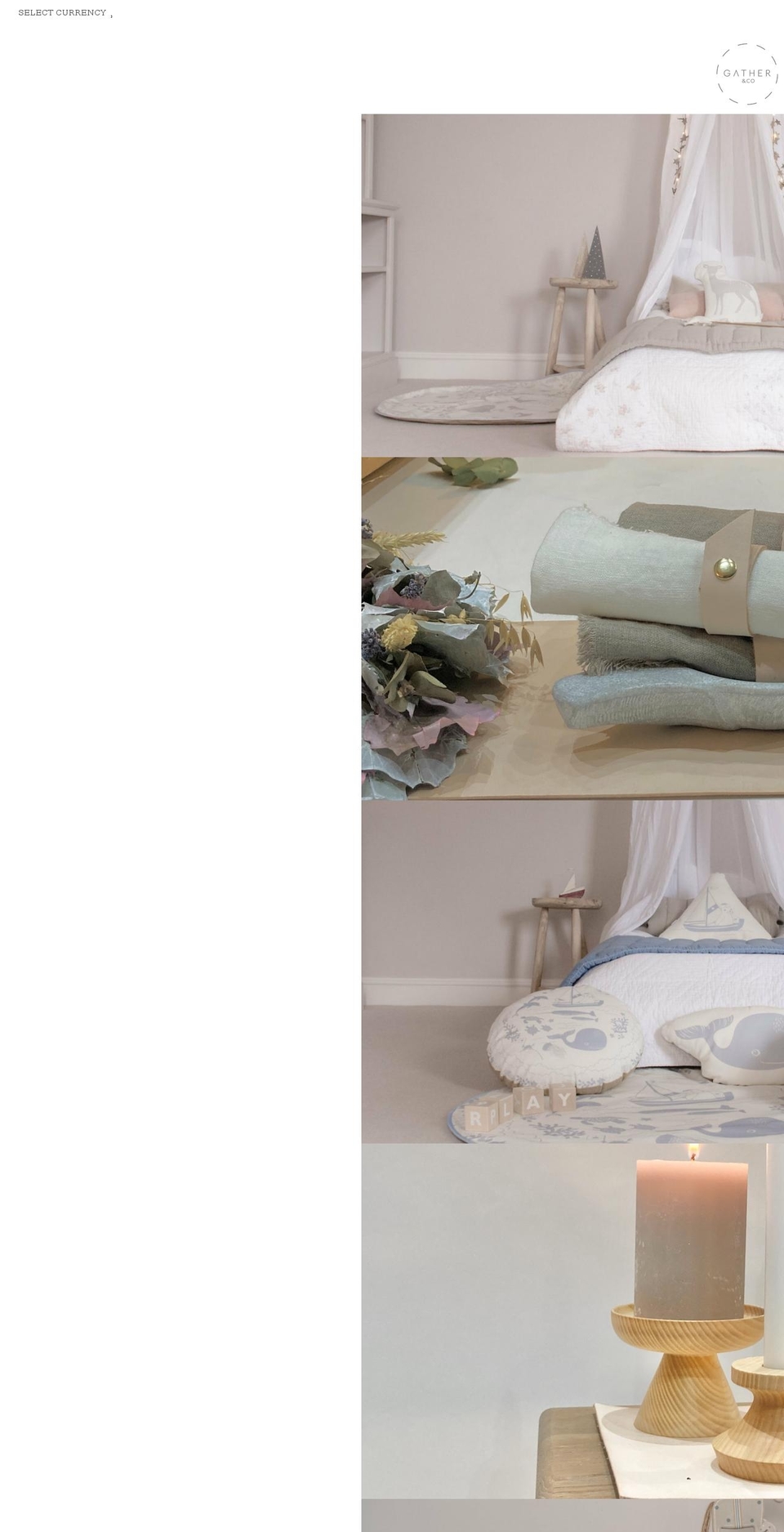 gatherandco.co.uk shopify website screenshot