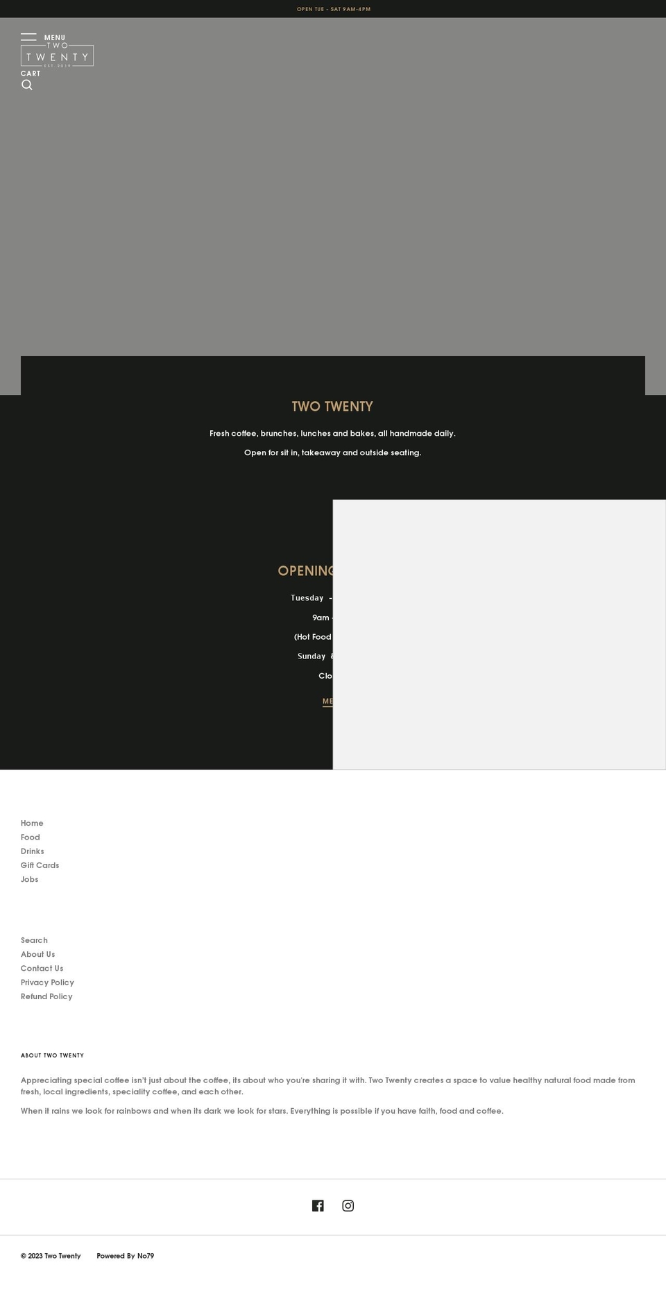 gatherattwotwenty.com shopify website screenshot