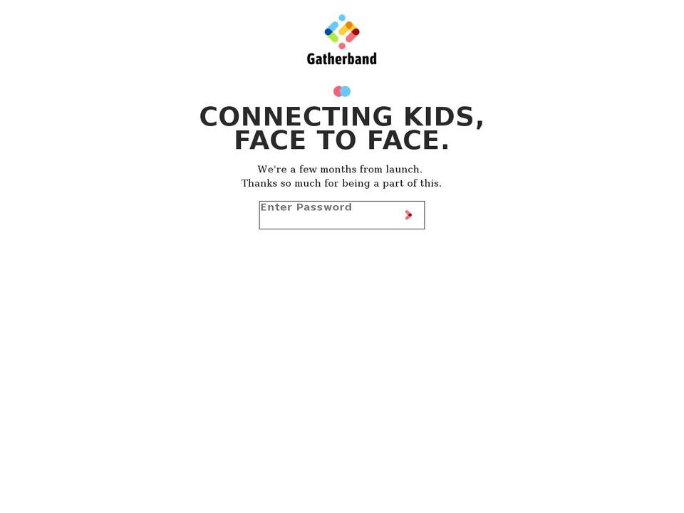gatherband.com shopify website screenshot