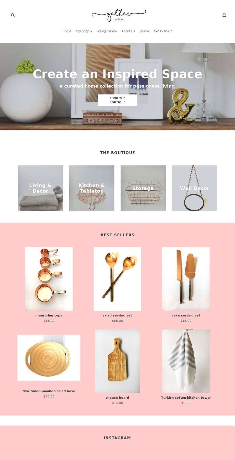 gatherbtq.com — Shopify storefront screenshot