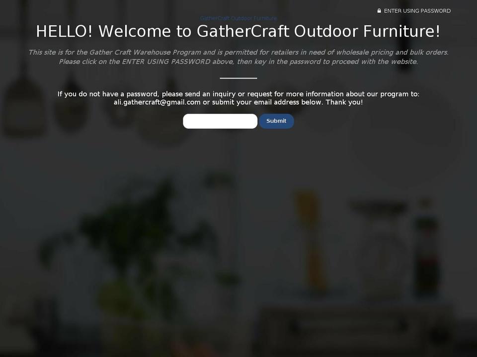 gathercraftpatiofurniture.com — Shopify storefront screenshot