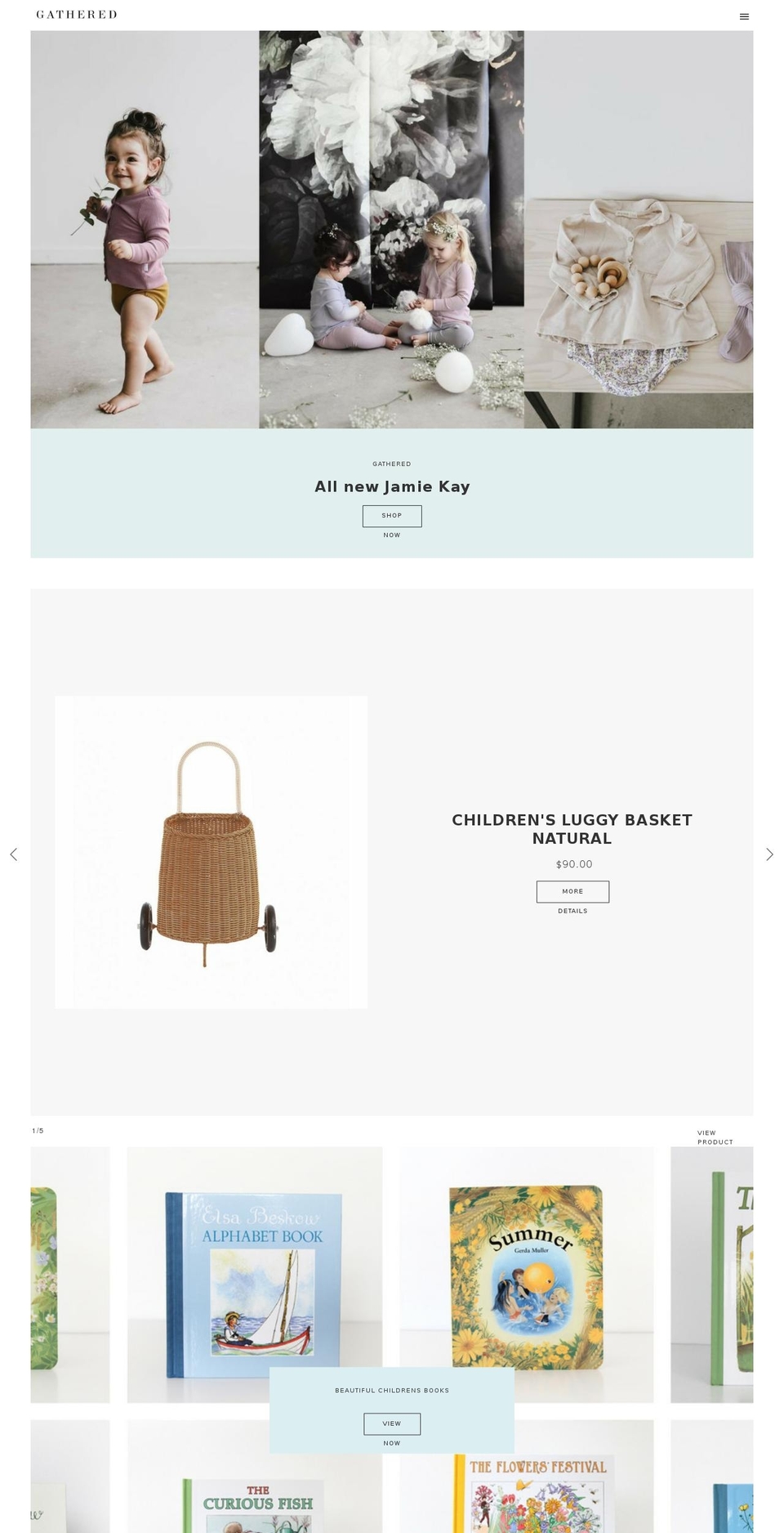 Craft Shopify theme site example gathered.nz
