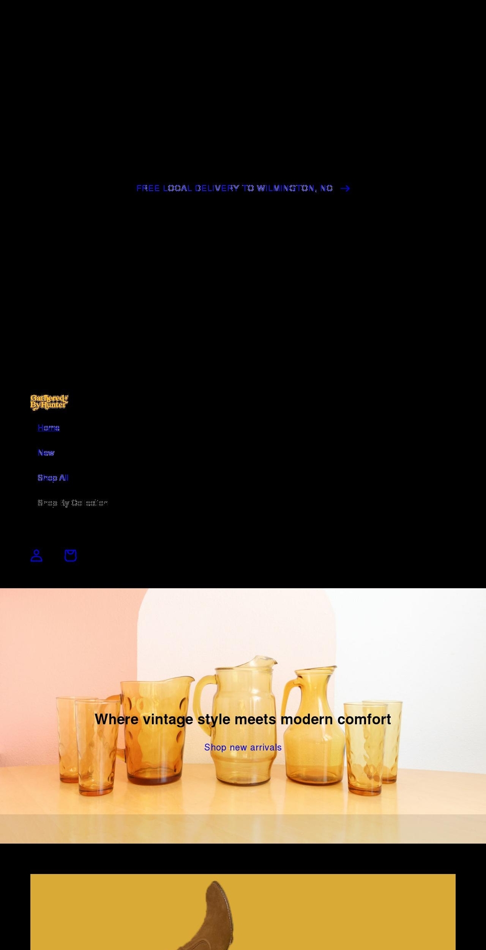 gatheredbyhunter.com shopify website screenshot