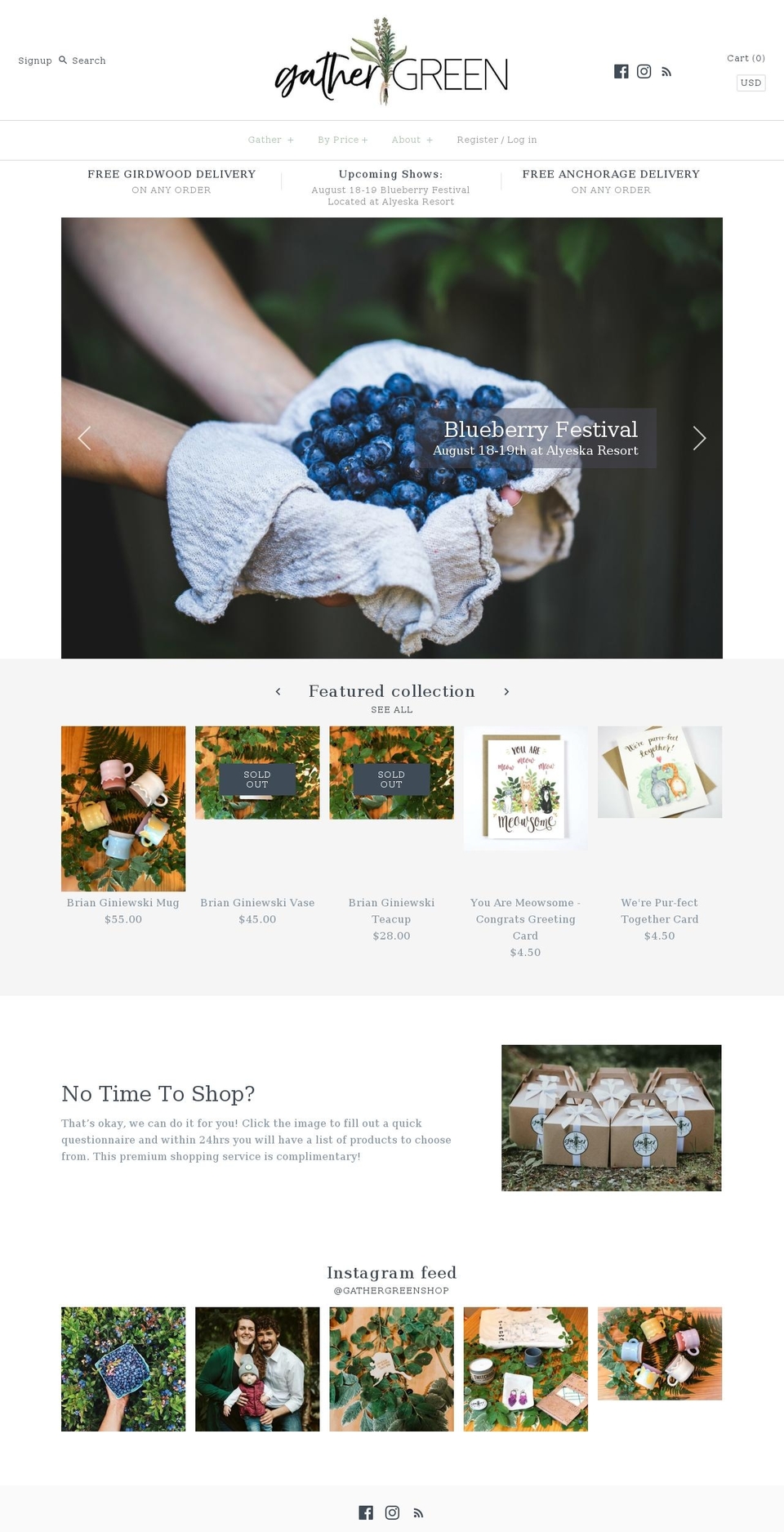 gathergreenshop.com — Shopify storefront screenshot