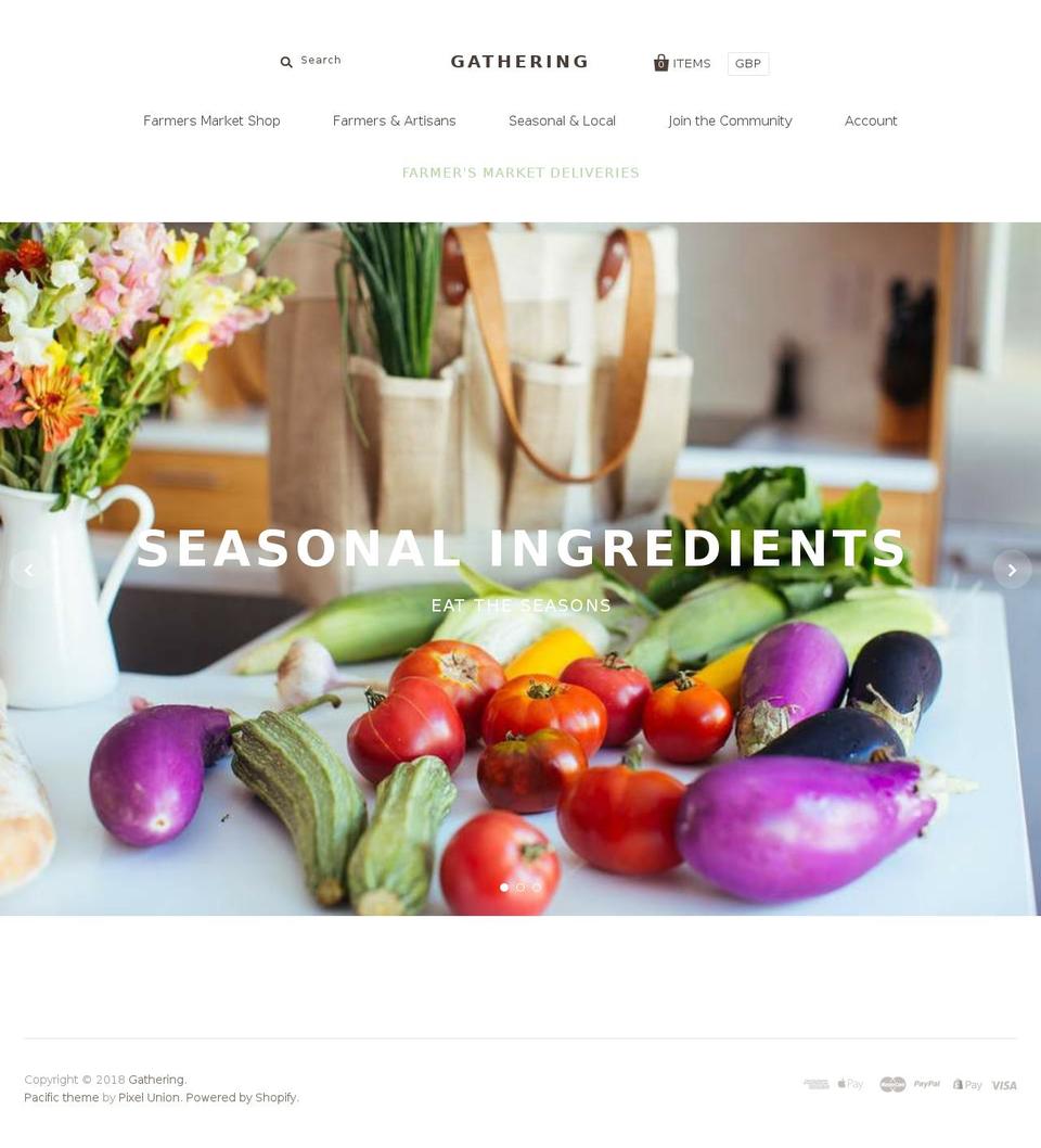 gathering.farm shopify website screenshot