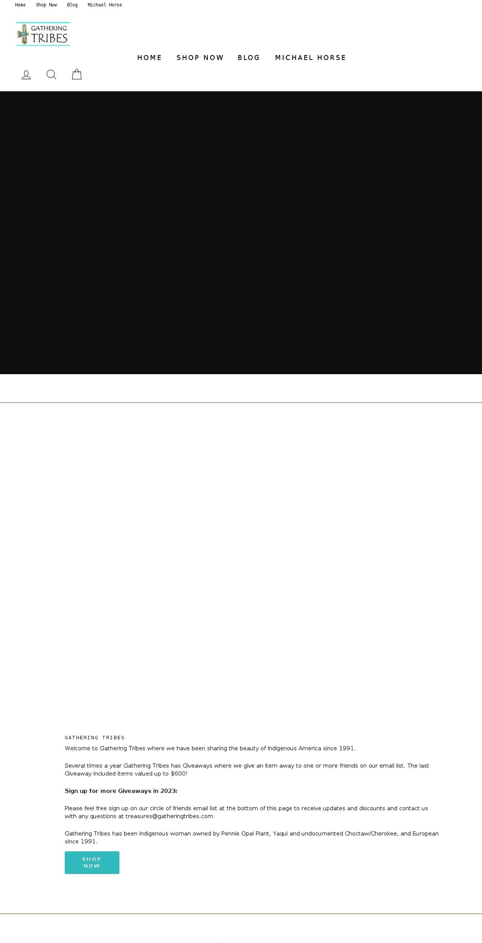 gatheringtribes.com shopify website screenshot