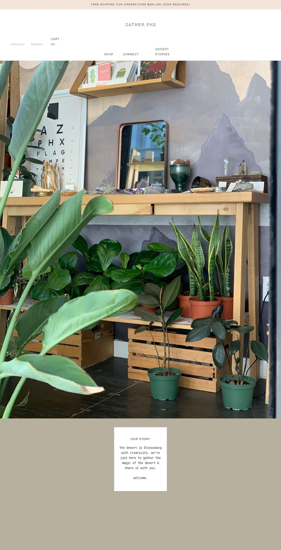 gatherphx.com — Shopify storefront screenshot