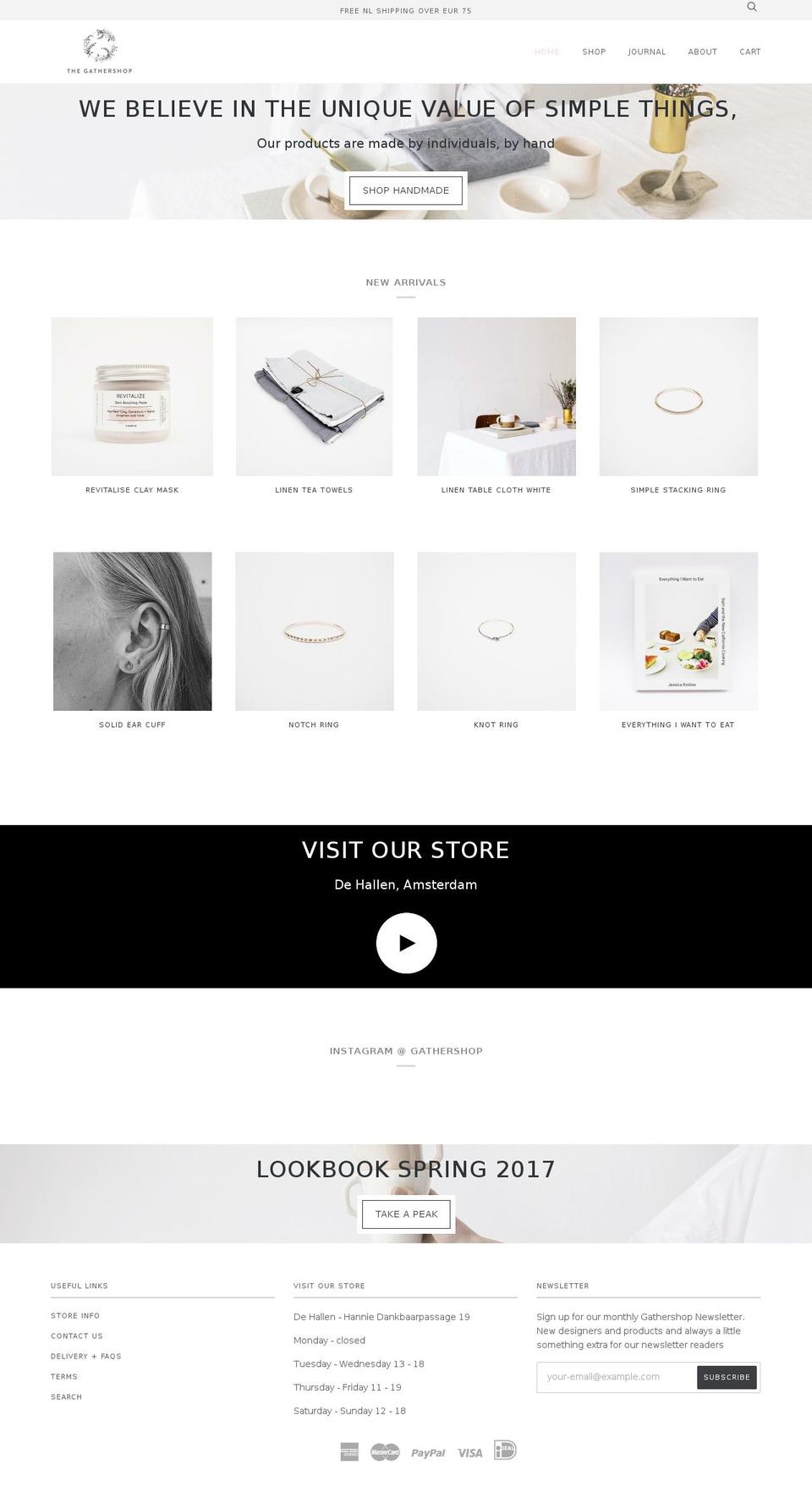 gathershop.nl shopify website screenshot