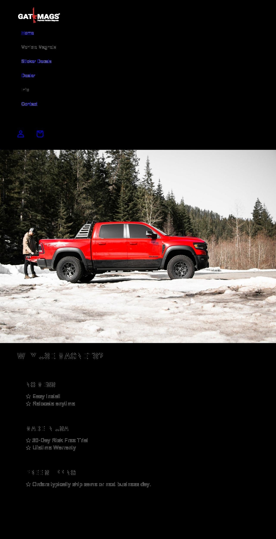 gatmags.com shopify website screenshot