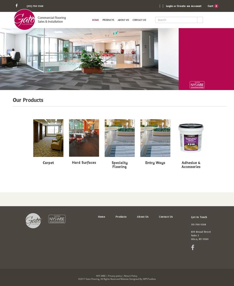 Tangent MTW Shopify theme site example gatoflooring.com