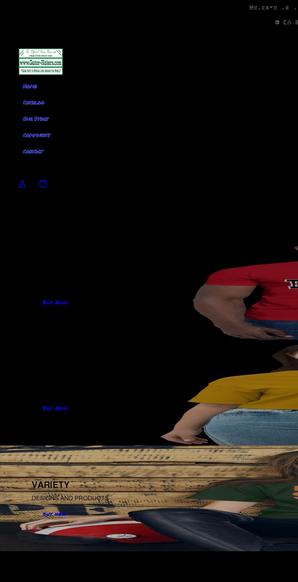 gator-haters.com shopify website screenshot