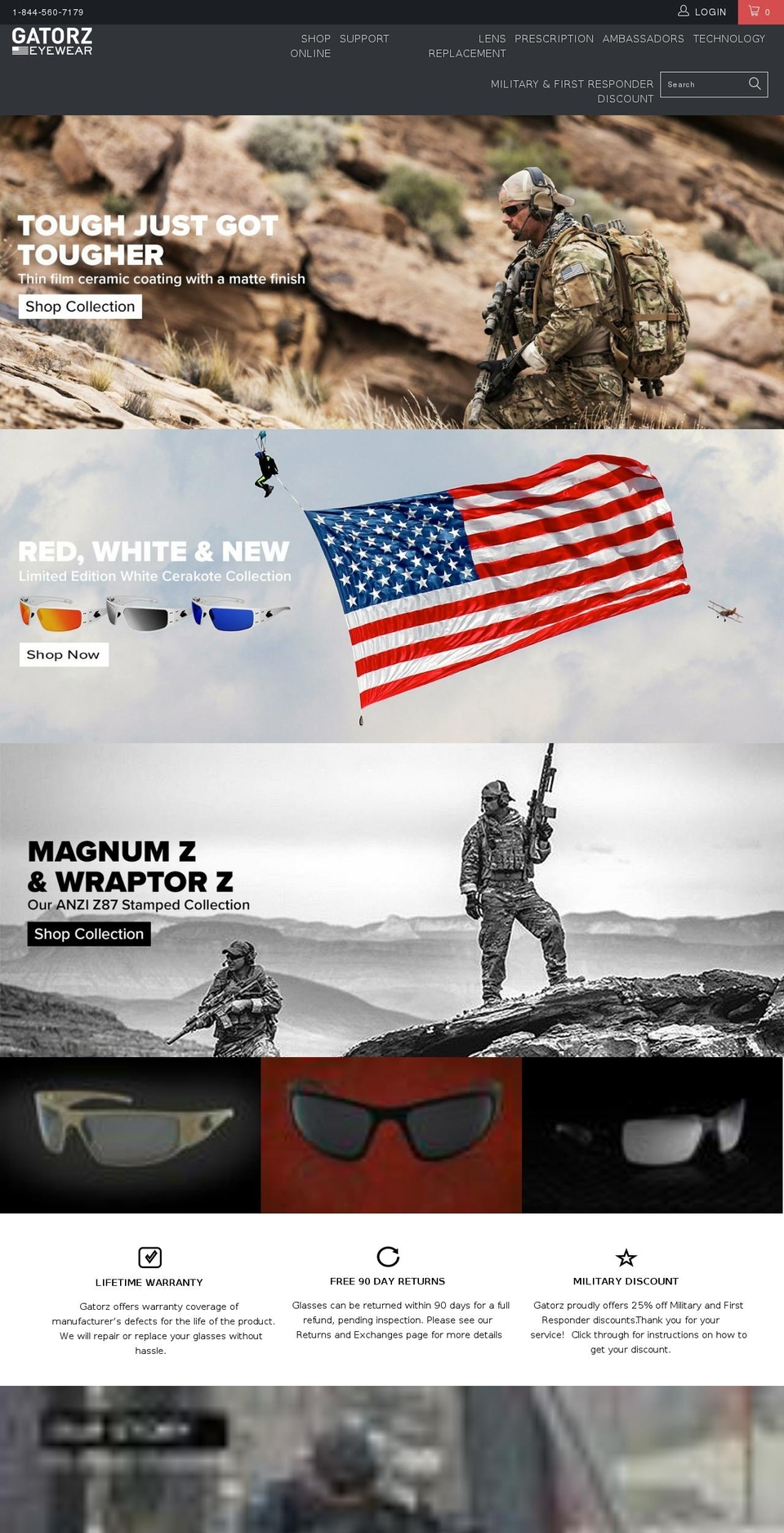 gatorzglasses.com — Shopify storefront screenshot