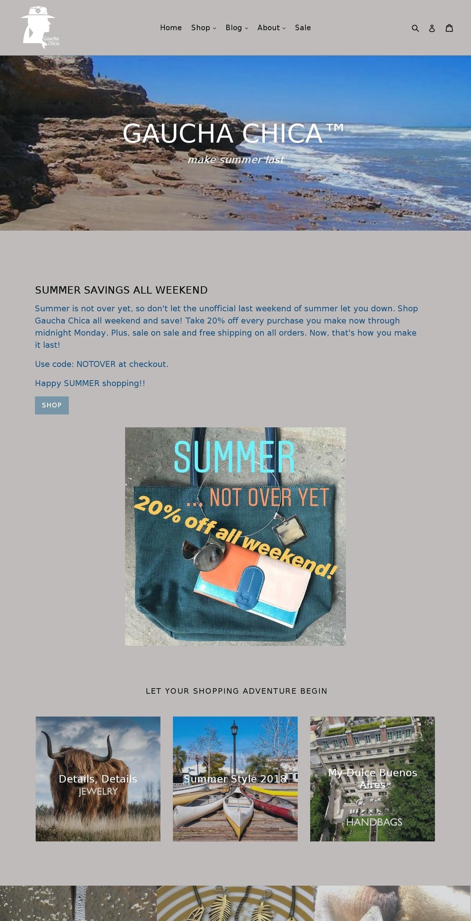gauchachica.com — Shopify storefront screenshot