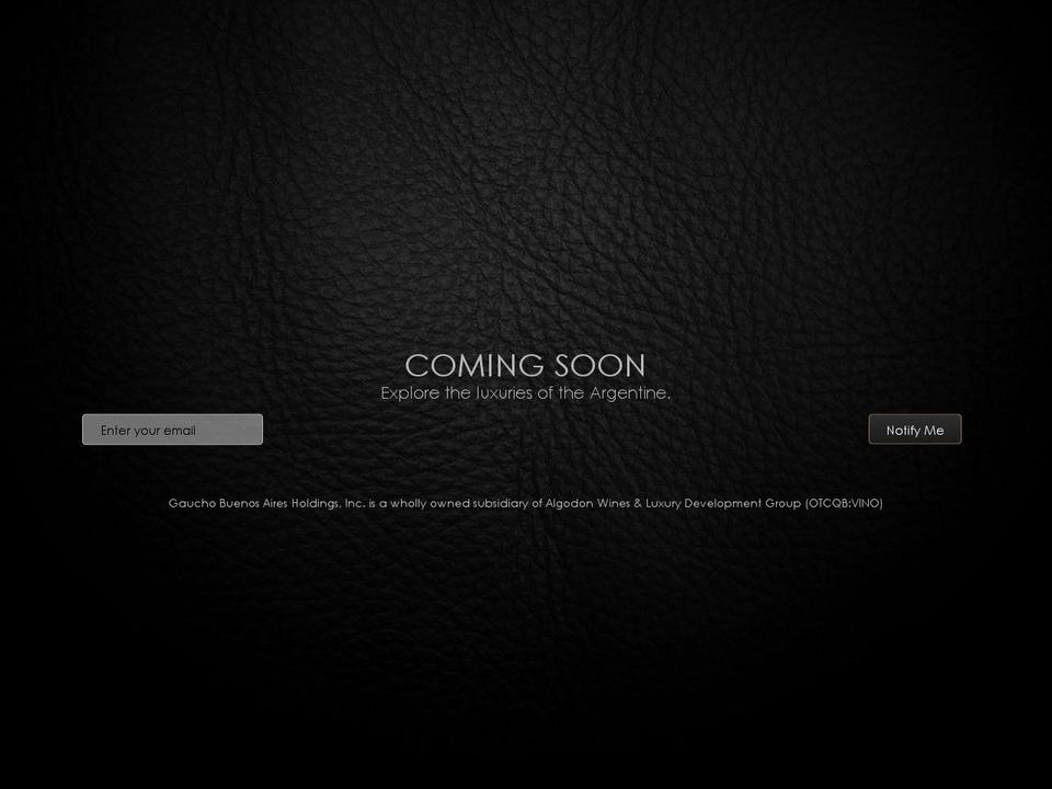 gauchobuenosaires.com — Shopify storefront screenshot