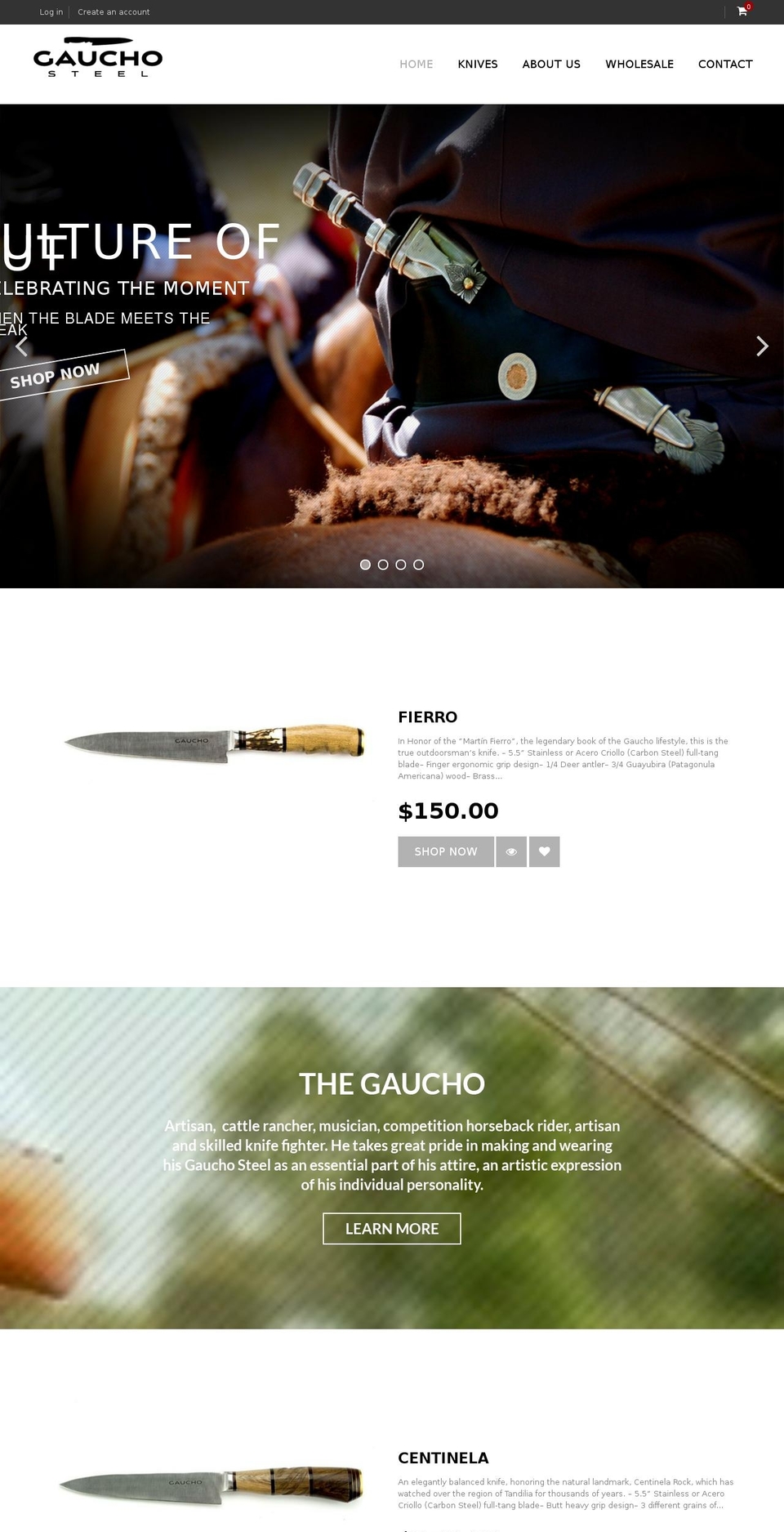 wood-r8 Shopify theme site example gauchosteel.com