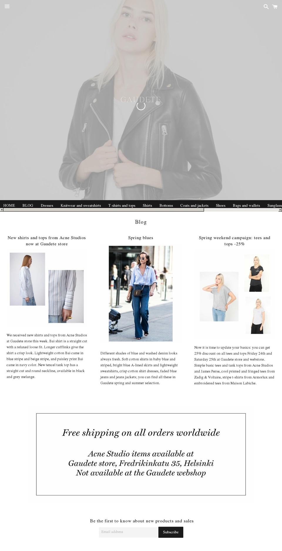 gaudete.com shopify website screenshot