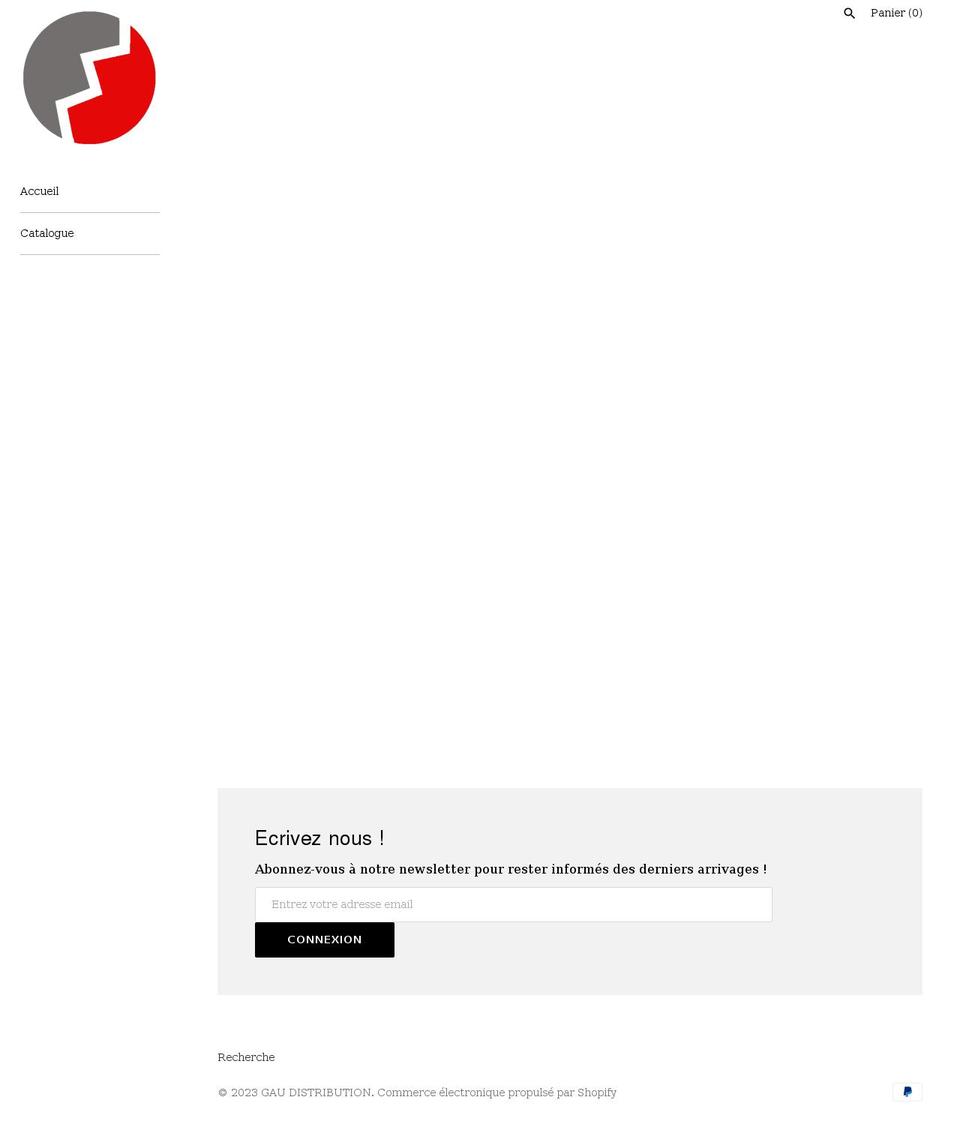 gaudistribution.com shopify website screenshot