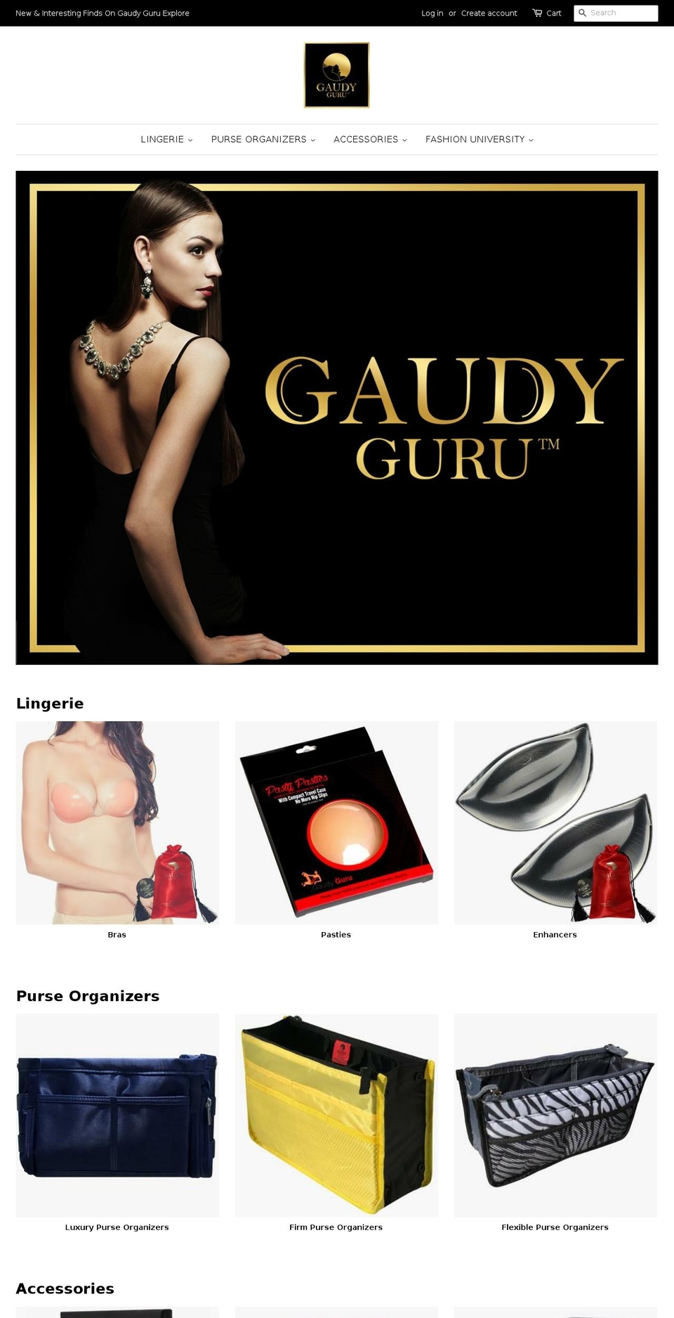 gaudyguru.com — Shopify storefront screenshot
