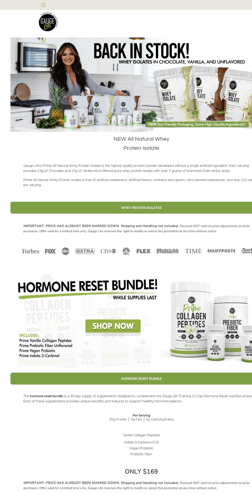 gaugelife.com shopify website screenshot