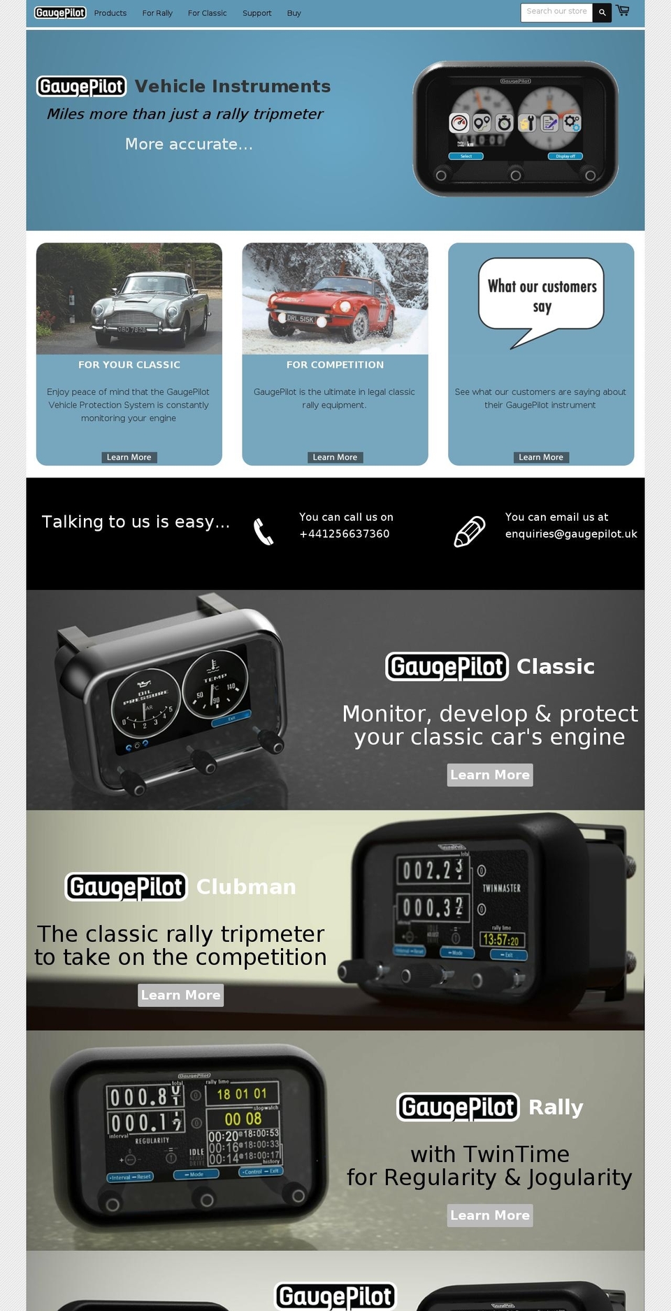 gaugepilot.com — Shopify storefront screenshot
