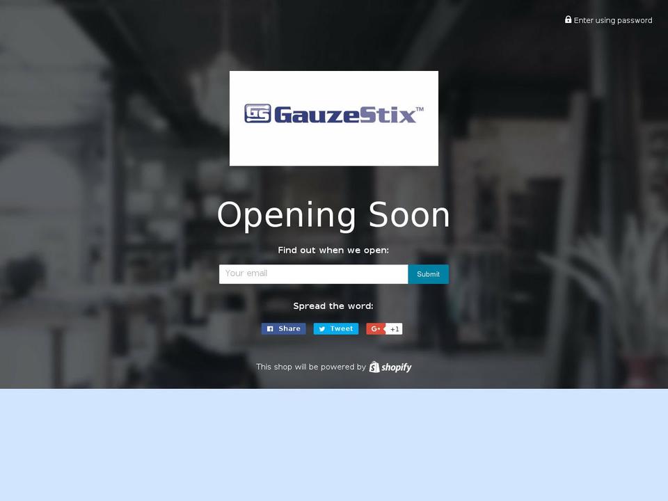 gauzestix.com — Shopify storefront screenshot