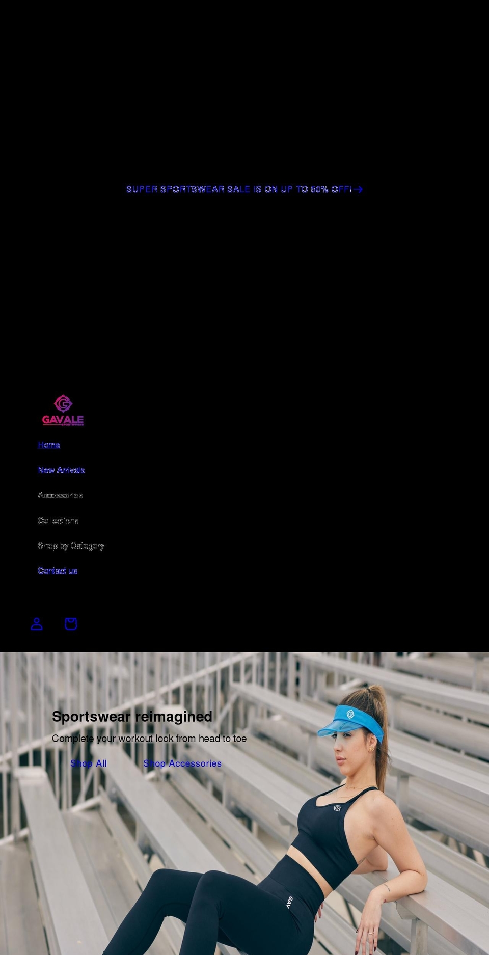 gavalesportswear.com shopify website screenshot