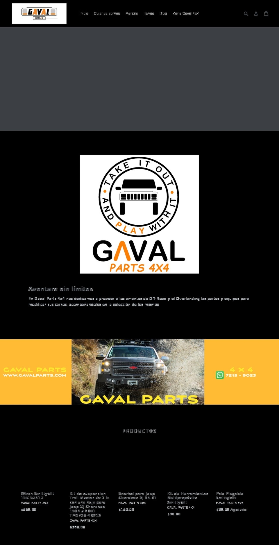gavalparts.com shopify website screenshot