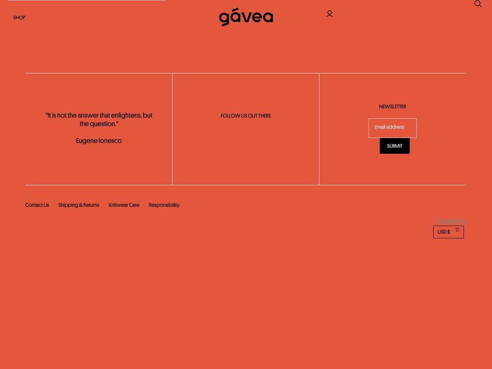 gavea.nyc shopify website screenshot