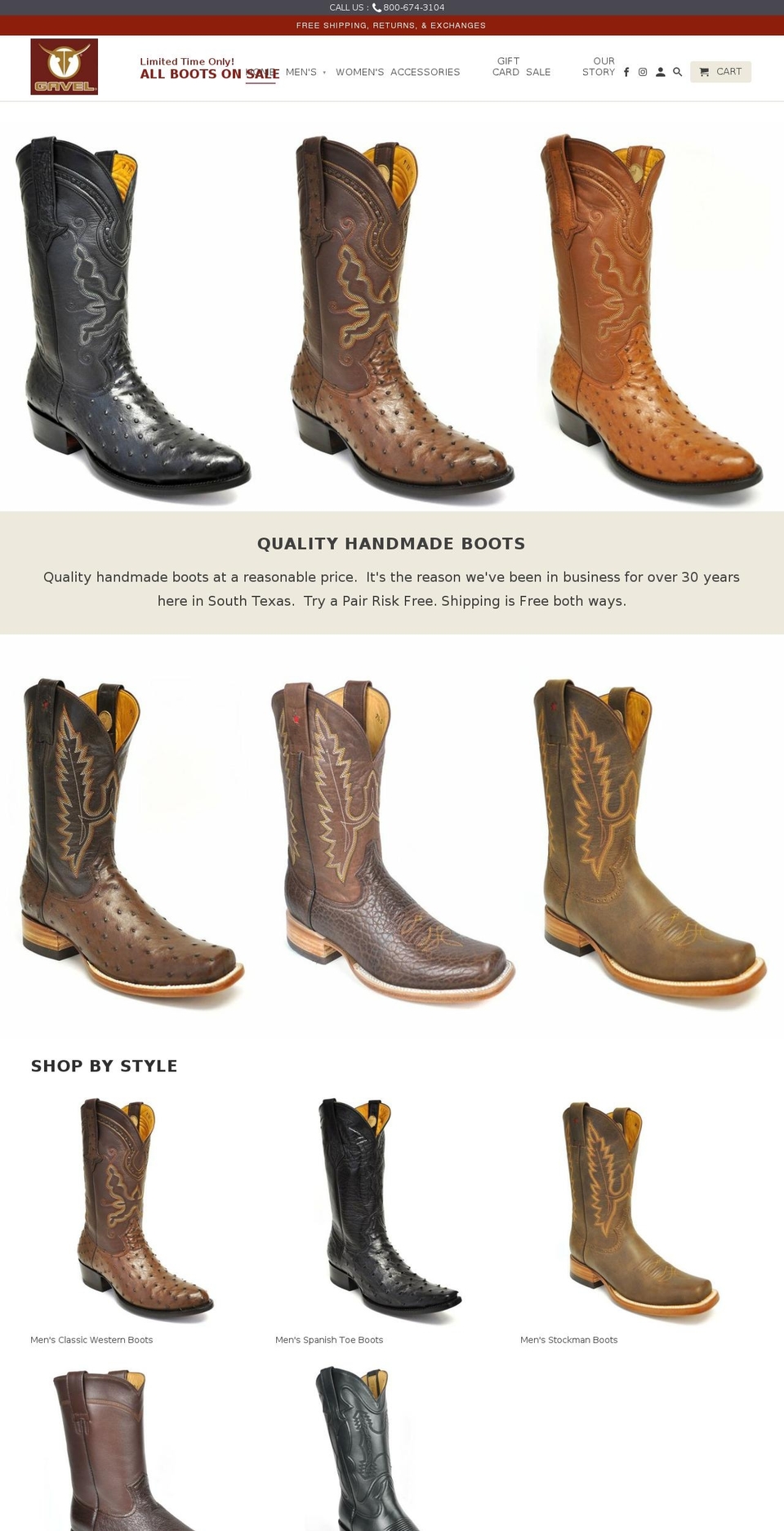 gavelboot.com shopify website screenshot
