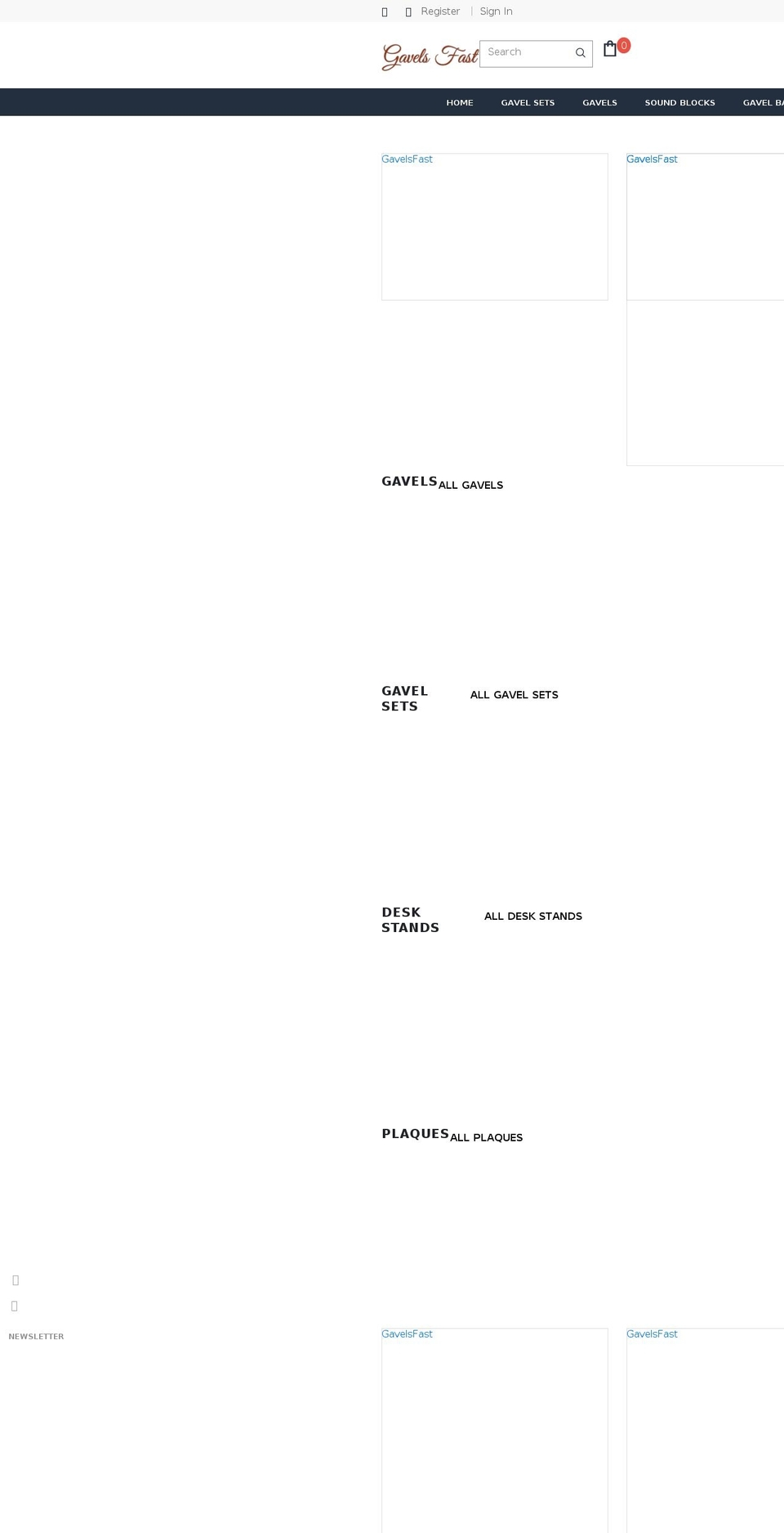 gavelsfast.com shopify website screenshot